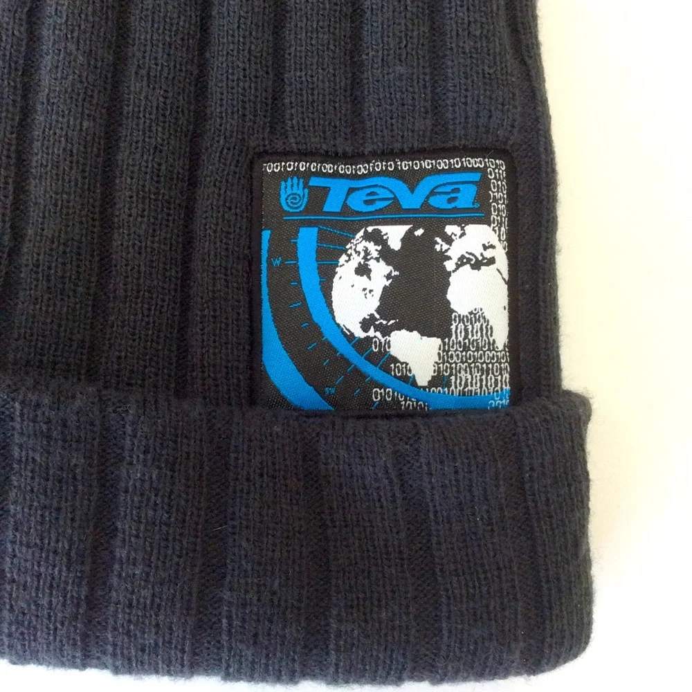 Teva Knit Stretch Beanie Unisex Streetwear OS